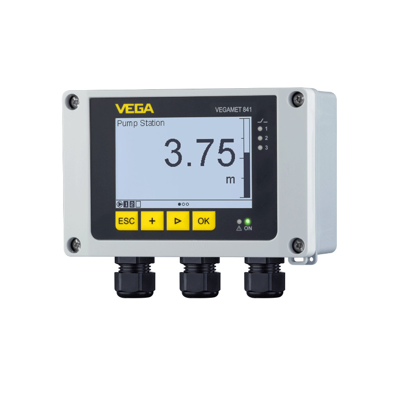 VEGAMET 841
Controler robust și instrument de afișare pentru senzori de nivel
Pentru un senzor 4 ... 20 mA