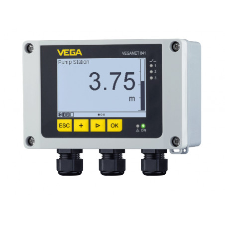 VEGAMET 841
Controler robust și instrument de afișare pentru senzori de nivel
Pentru un senzor 4 ... 20 mA