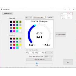 Sistem monitorizare nivele materiale de constructie